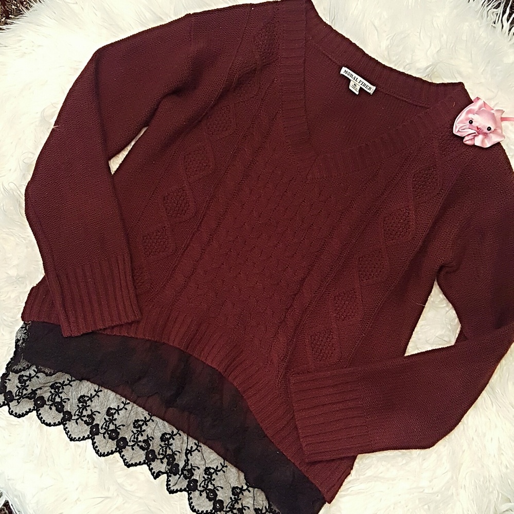 Cable knit sweater